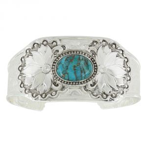 Montana Silversmiths Holding onto Nature Turquoise Cuff Bracelet (BC3589)